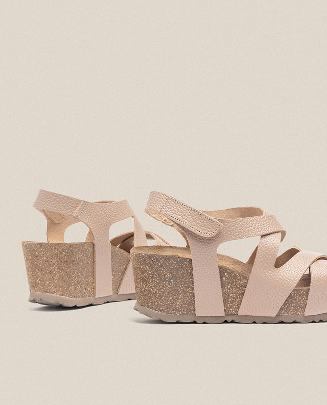 yokono Sandalia cuña Bari 303 beige Ahorra y exporta