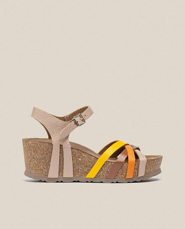 yokono Sandalia cuña Bari 302 beige