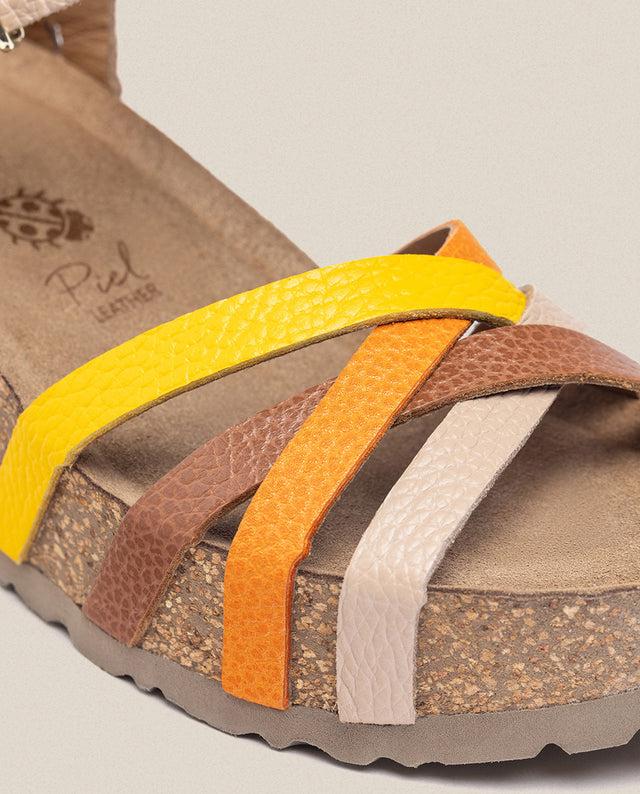 yokono Sandalia cuña Bari 302 beige Descuentos del mes