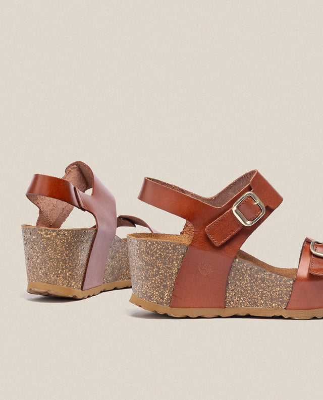 yokono Sandalia cuña Bari 301 marrón Oferta exclusiva