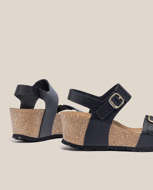 yokono Sandalia cuña Bari 301 negro Última moda