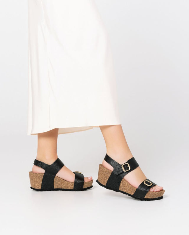 yokono Sandalia cuña Bari 301 negro Última moda
