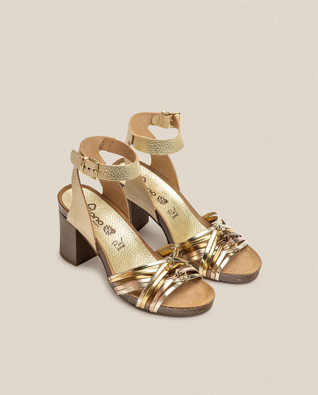 yokono Sandalia de tacón Ponza 005 dorado Precio ultrabajo