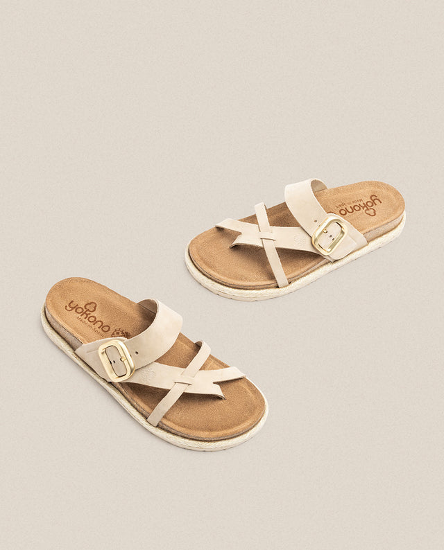yokono Sandalia plana Arena 003 beige Outlet online