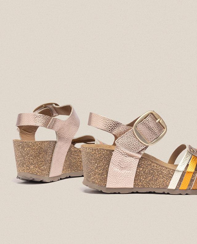 yokono Sandalia cuña Bari 304 rosa Rebajas de fábrica