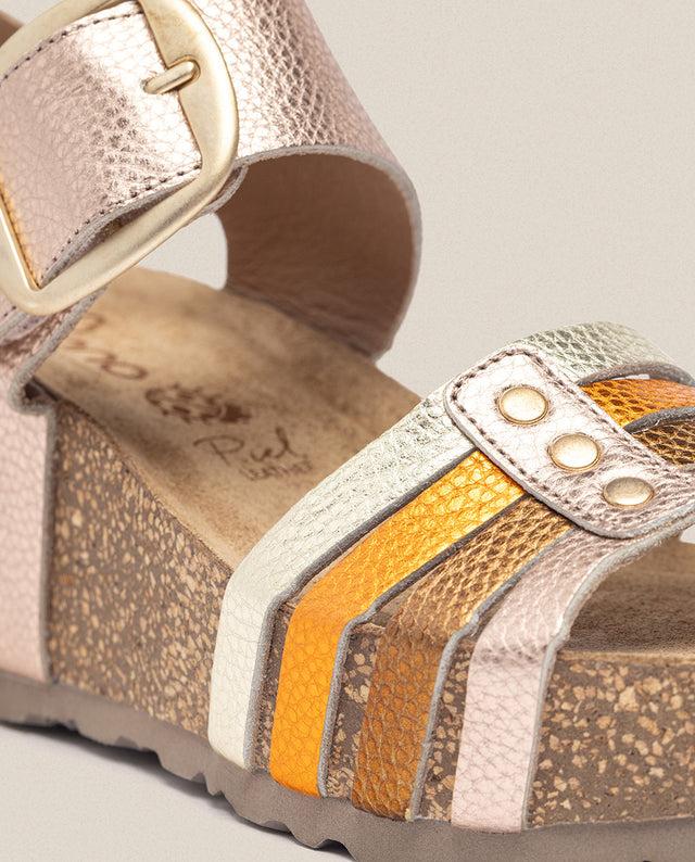 yokono Sandalia cuña Bari 304 rosa Rebajas de fábrica
