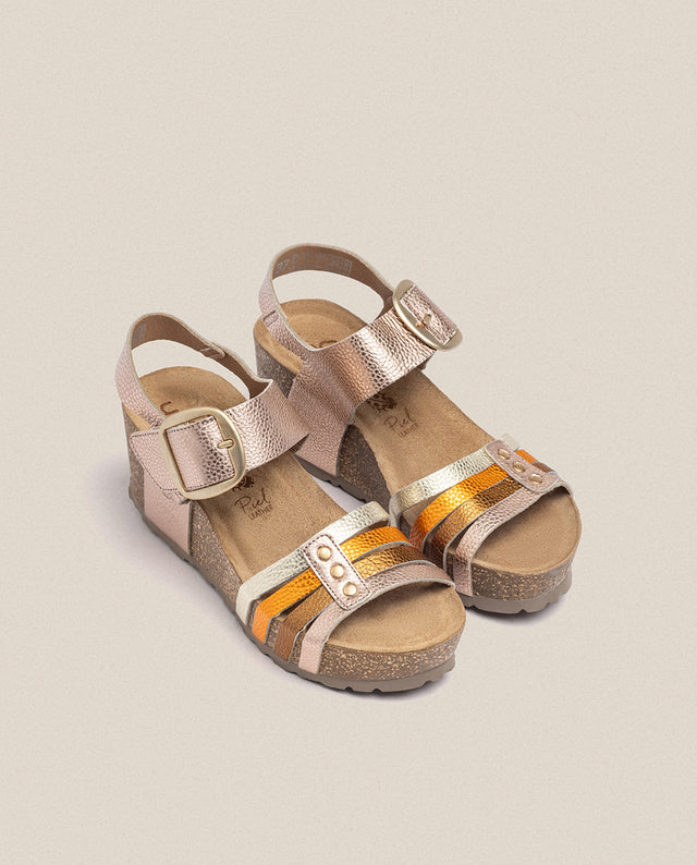 yokono Sandalia cuña Bari 304 rosa Rebajas de fábrica