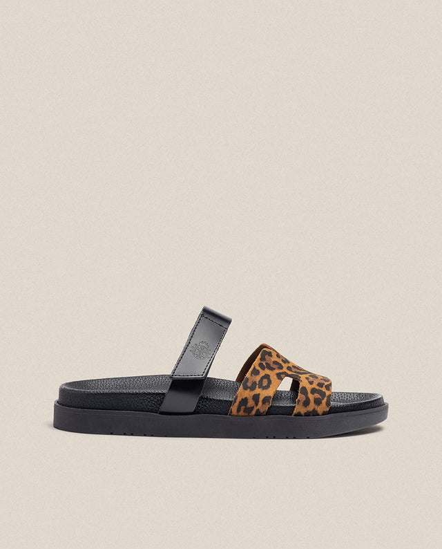 yokono Sandalia plana Morena 125 leopardo Precio de fábrica