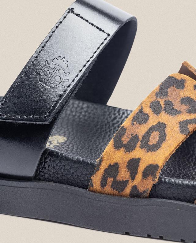 yokono Sandalia plana Morena 125 leopardo Precio de fábrica