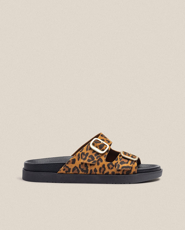 yokono Sandalia plana Morena 700 leopardo