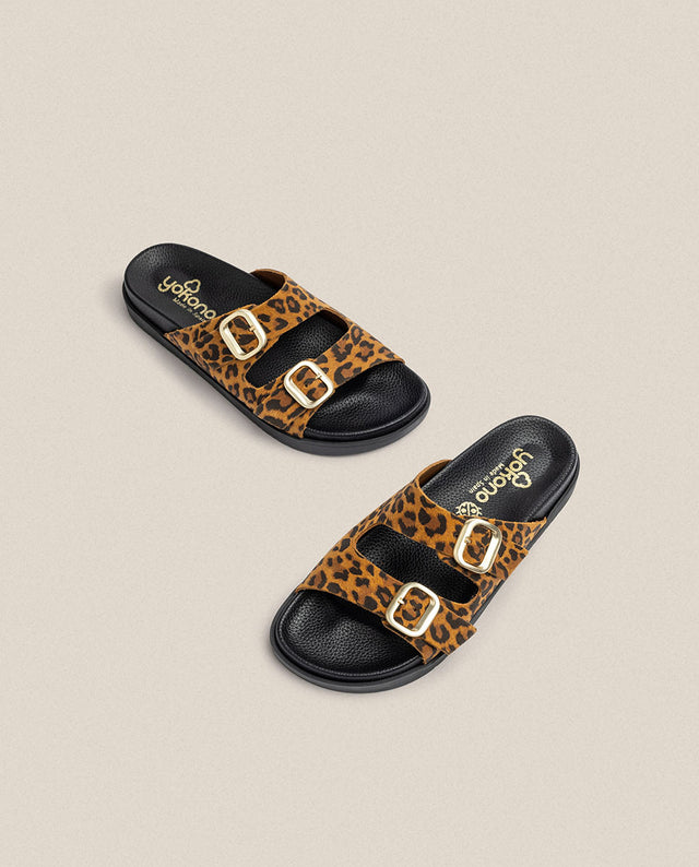 yokono Sandalia plana Morena 700 leopardo Oferta especial de fábrica