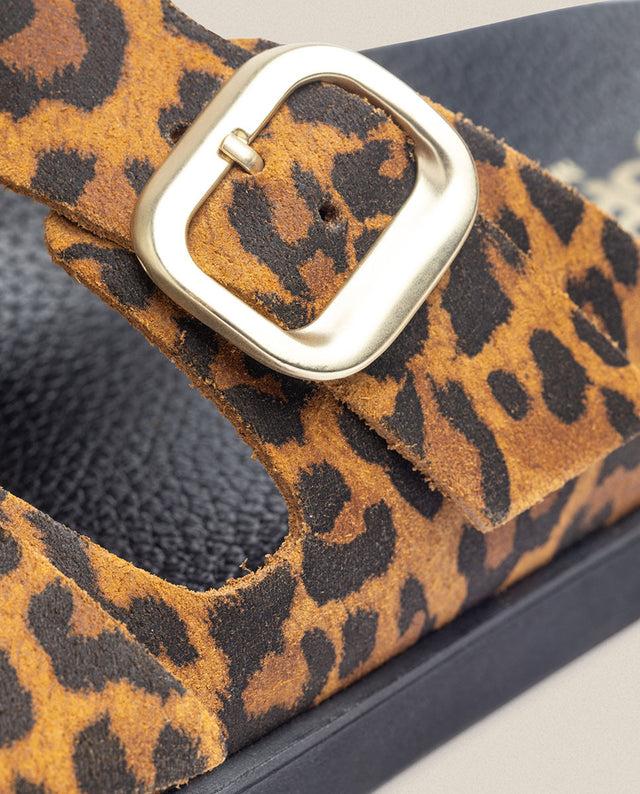 yokono Sandalia plana Morena 700 leopardo Oferta especial de fábrica