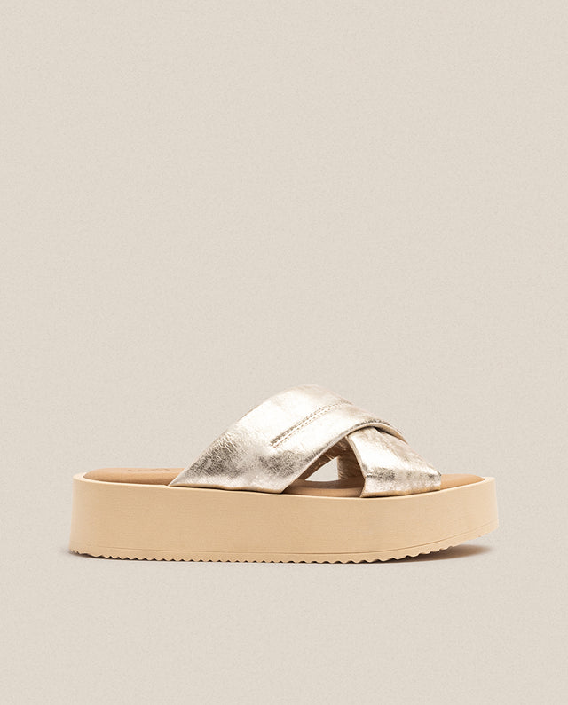 yokono Sandalia de plataforma CARMEN-004 dorado