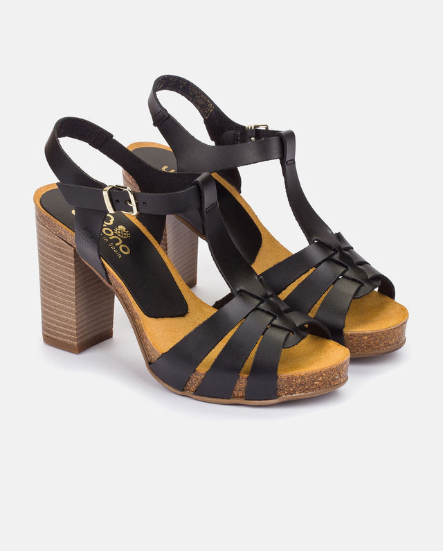 yokono Sandalia de tacón Caracas 101 negro