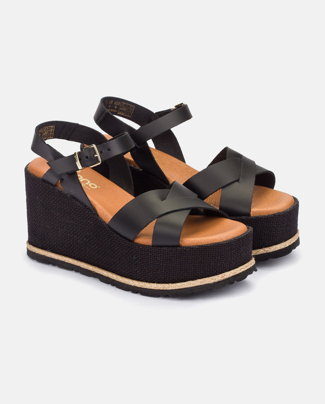 yokono Sandalia plana Lanzarote 003 negro Limitado a 3 días