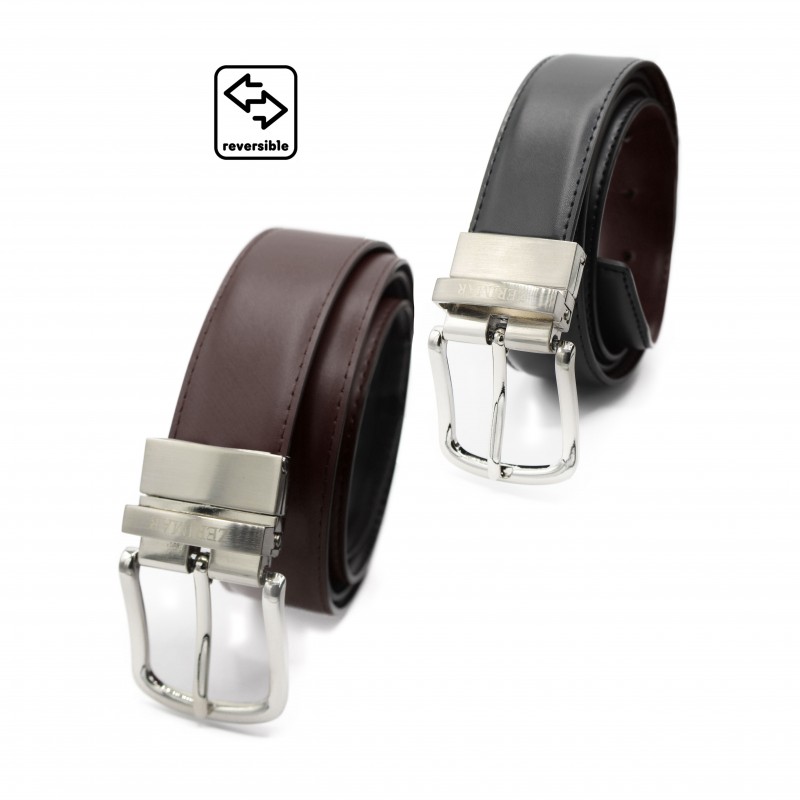 zerimar shoes Cinturon reversible de piel de 32 mm modelo DOUBLO Superdescuento