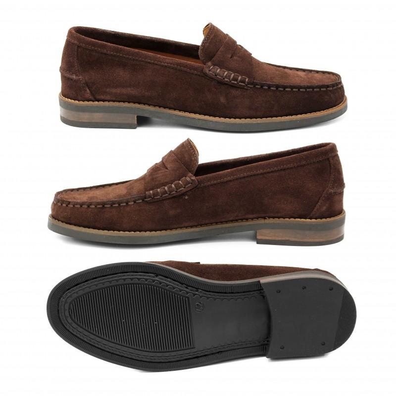 zerimar shoes Mocasines de piel de serraje modelo GLAMO Liquidación