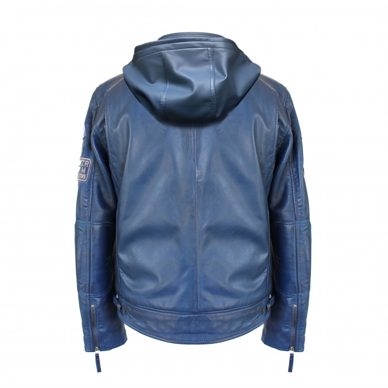 zerimar shoes Chaqueta con capucha de piel con parches BOLLWO Tienda de fábrica