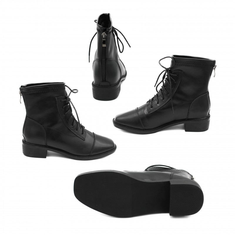 zerimar shoes Botas de cordones con punta cuadrada modelo LIBBY Precios de Black Friday