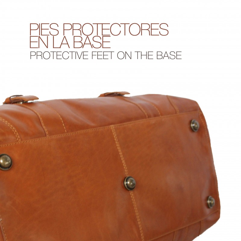 zerimar shoes Bolso de piel grande de viaje 28x49x24 cm DECOX Descuentos del mes