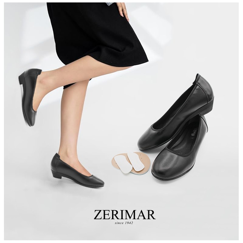 zerimar shoes Zapato de Piel Profesional para Oficina y Eventos - tacón 3 5 cm Descuento por venta flash