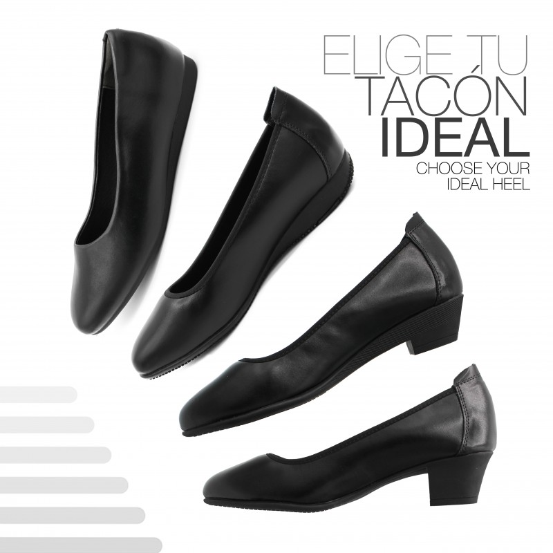 zerimar shoes Zapato de Piel Profesional para Oficina y Eventos - tacón 1 5 cm Ofertas especiales