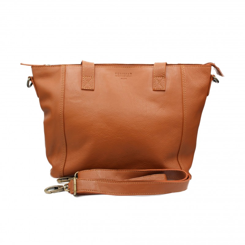 zerimar shoes Bolso de piel con cremallera y doble asa 27x40x12 cm YOURS