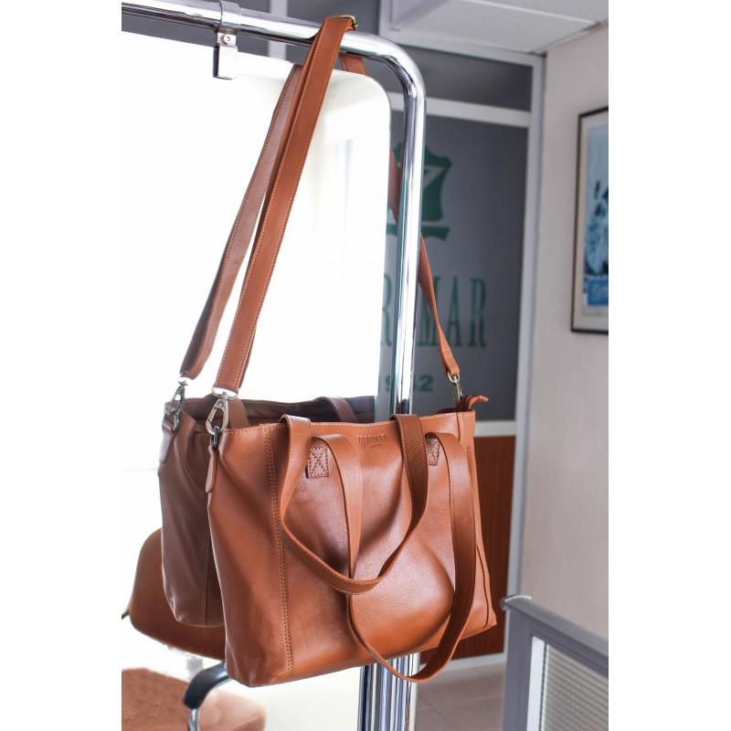 zerimar shoes Bolso de piel con cremallera y doble asa 27x40x12 cm YOURS Precio ultrabajo