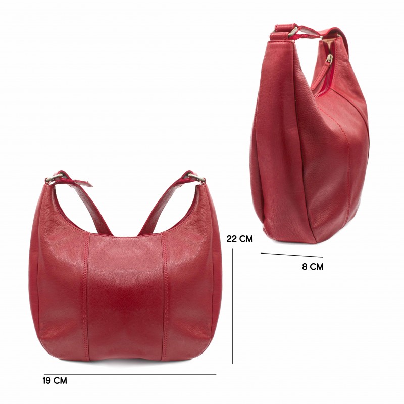 zerimar shoes Bolso de piel con cremallera 22x19x8 cm MINE Devoluciones gratuitas