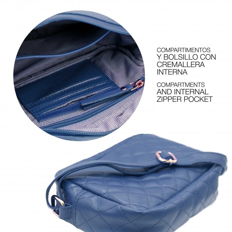 zerimar shoes Bolso bandolera acolchado de piel 15x20x6 cm En línea