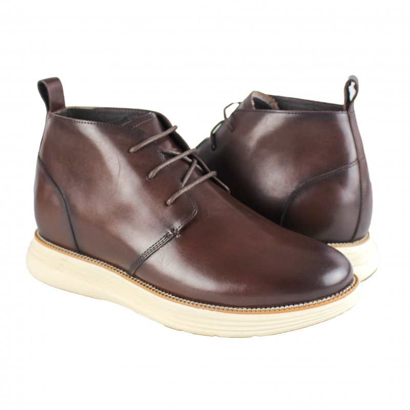 zerimar shoes Botines de piel con alzas interiores +7 cm modelo SEYMOUR