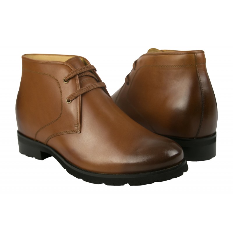 zerimar shoes Botas de piel de vestir con alzas de 7 5 cm para hombre