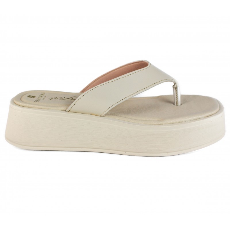 zerimar shoes Chanclas de piel con plataforma modelo DMR Grandes descuentos