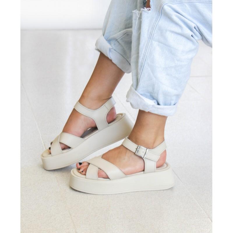 zerimar shoes Sandalias de piel con plataforma modelo NFT