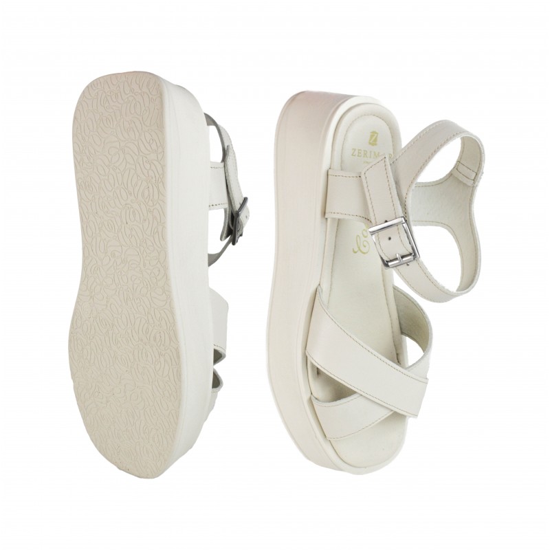 zerimar shoes Sandalias de piel con plataforma modelo NFT Liquidación