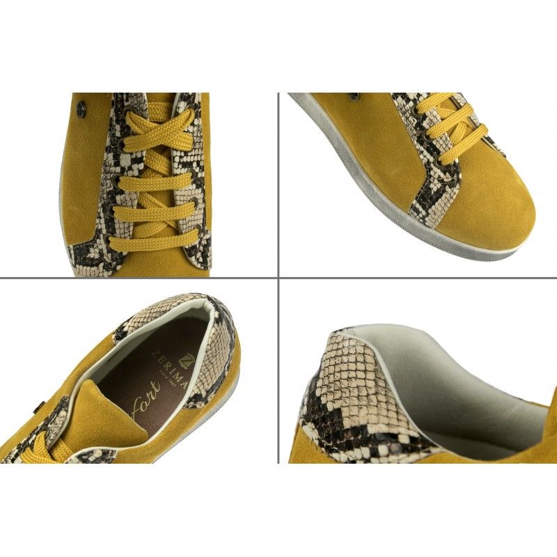 zerimar shoes Sneakers de piel de colores con estampado de python Libre de impuestos