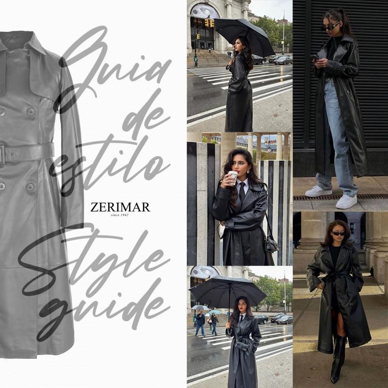 zerimar shoes Gabardina larga con botones modelo MESSNER Última moda