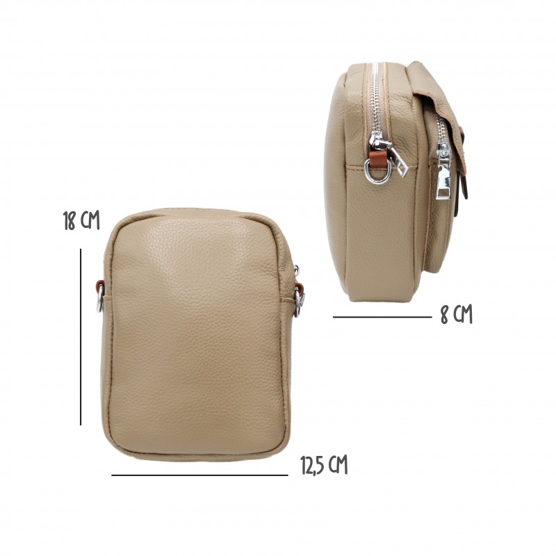 zerimar shoes Bolso bandolera pequeño de piel 18x12 5x8 cm Outlet online