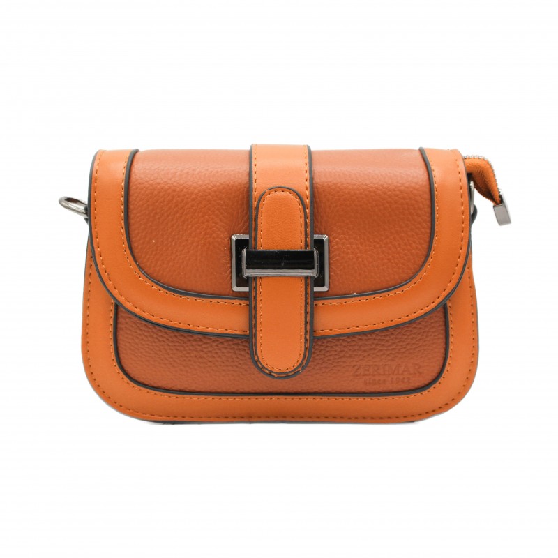 zerimar shoes Bolso bandolera de piel con correa ancha 18x12x7 5 cm Rebajas