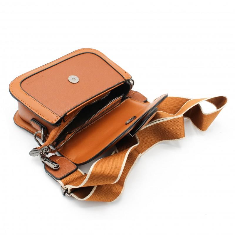 zerimar shoes Bolso bandolera de piel con correa ancha 18x12x7 5 cm Rebajas