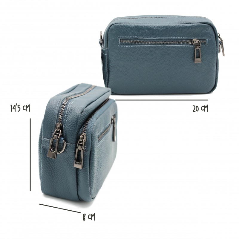 zerimar shoes Bolso bandolera de piel con correa ancha 14'5x20x8 cm Ofertas