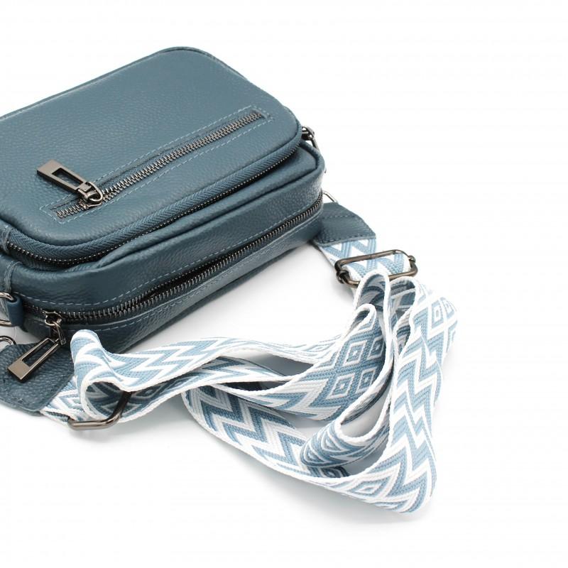 zerimar shoes Bolso bandolera de piel con correa ancha 14'5x20x8 cm Ofertas