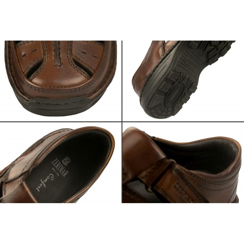 zerimar shoes Sandalias de hombre de piel de trekking o senderismo Tienda