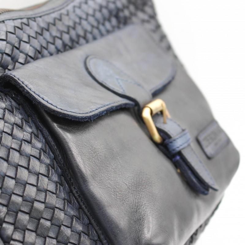 zerimar shoes Bolso de piel trenzado 30x20x10 cm Últimos 3 días