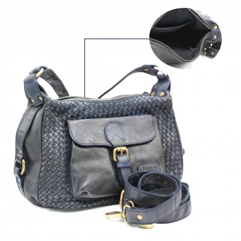 zerimar shoes Bolso de piel trenzado 30x20x10 cm Últimos 3 días