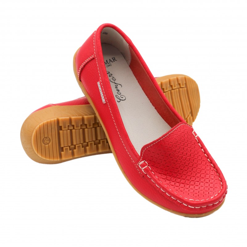 zerimar shoes Mocasines de piel con detalle grabado rombos