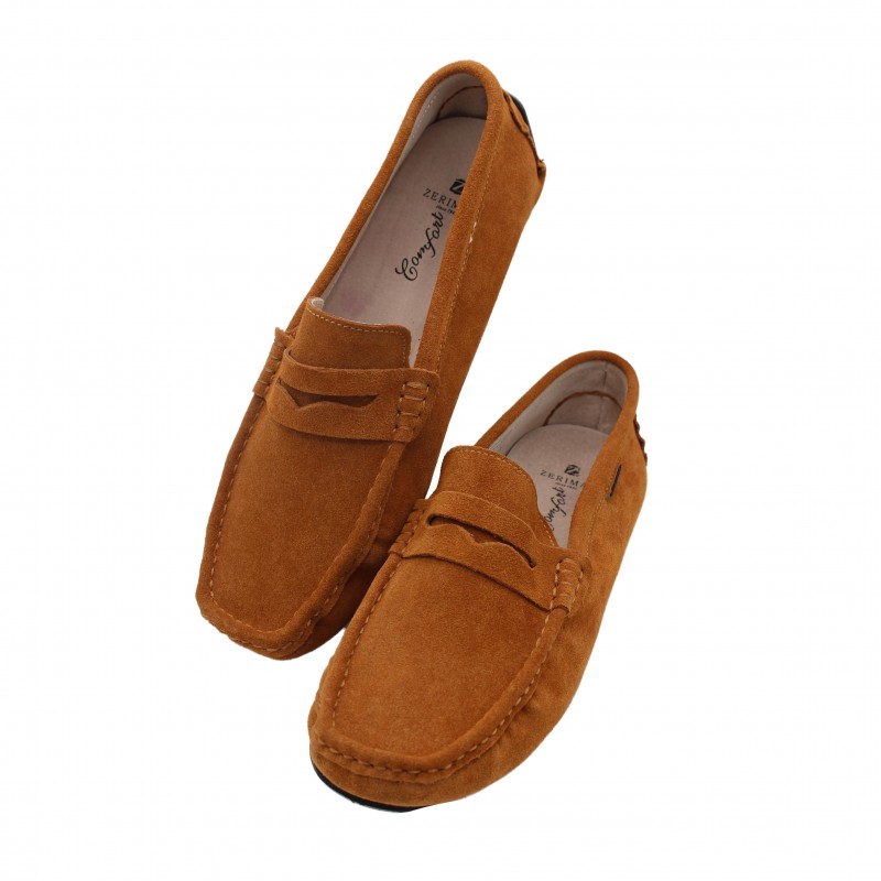 zerimar shoes Mocasines de ante natural con antifaz modelo BONNY Limitado a 3 días