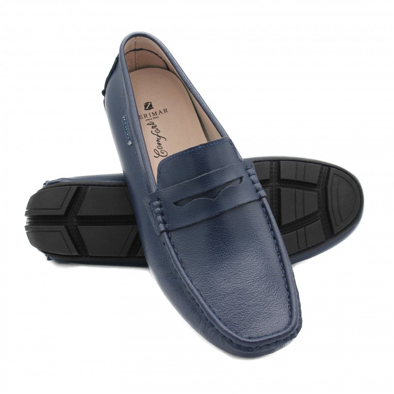 zerimar shoes Mocasines de ante natural con antifaz modelo BINNY