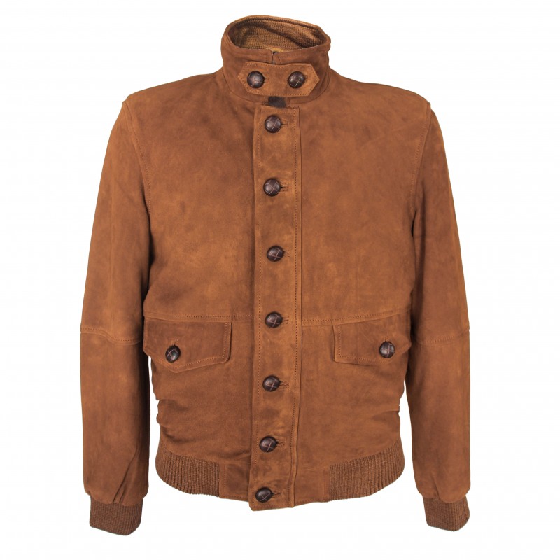 zerimar shoes Chaqueta elegante para hombre en piel de ante SEVILLA
