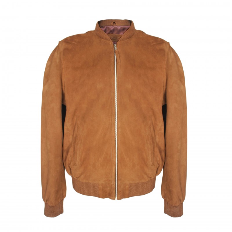 zerimar shoes Chaqueta de ante con bolsillos y cuello de punto SOJUO